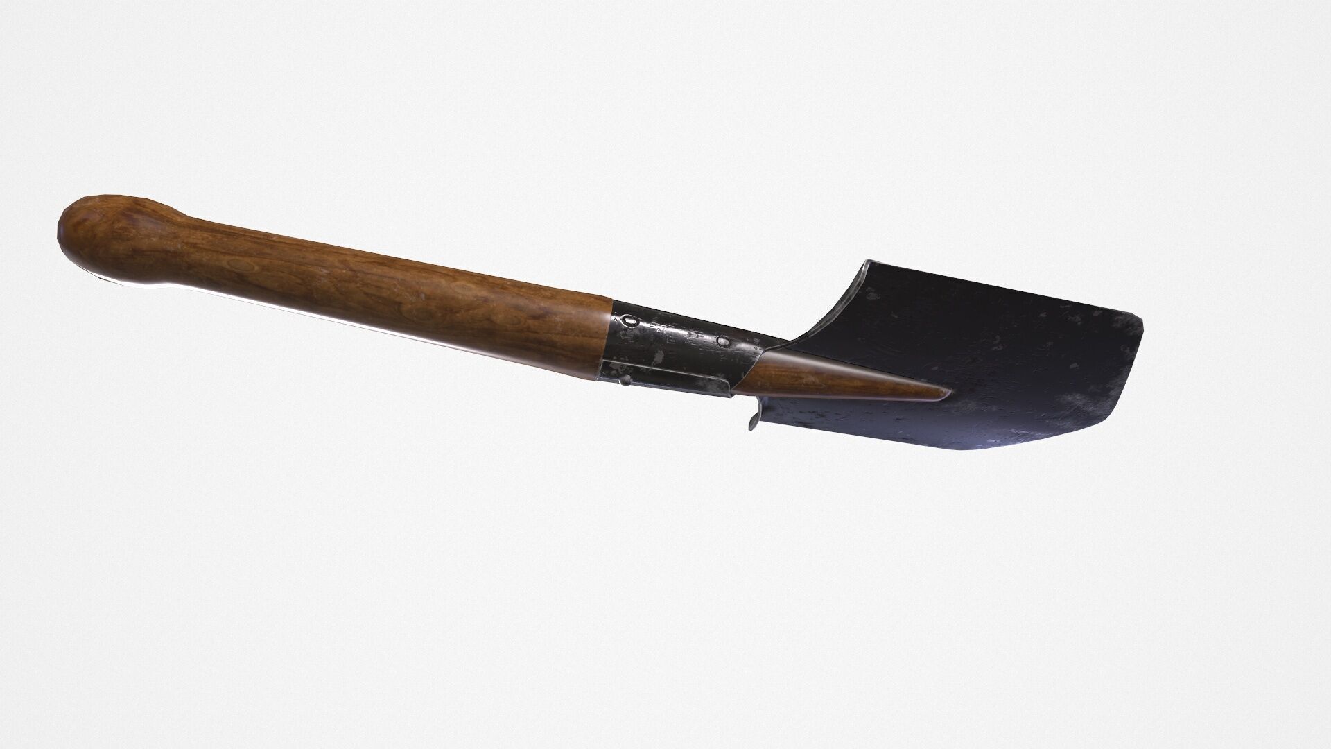 Short shovel Low-poly 3D model_7