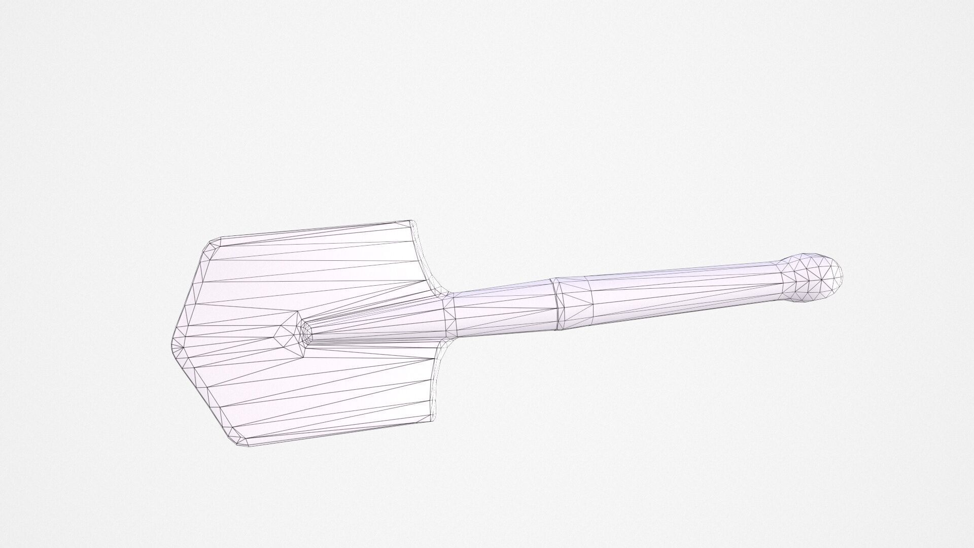 Short shovel Low-poly 3D model_11