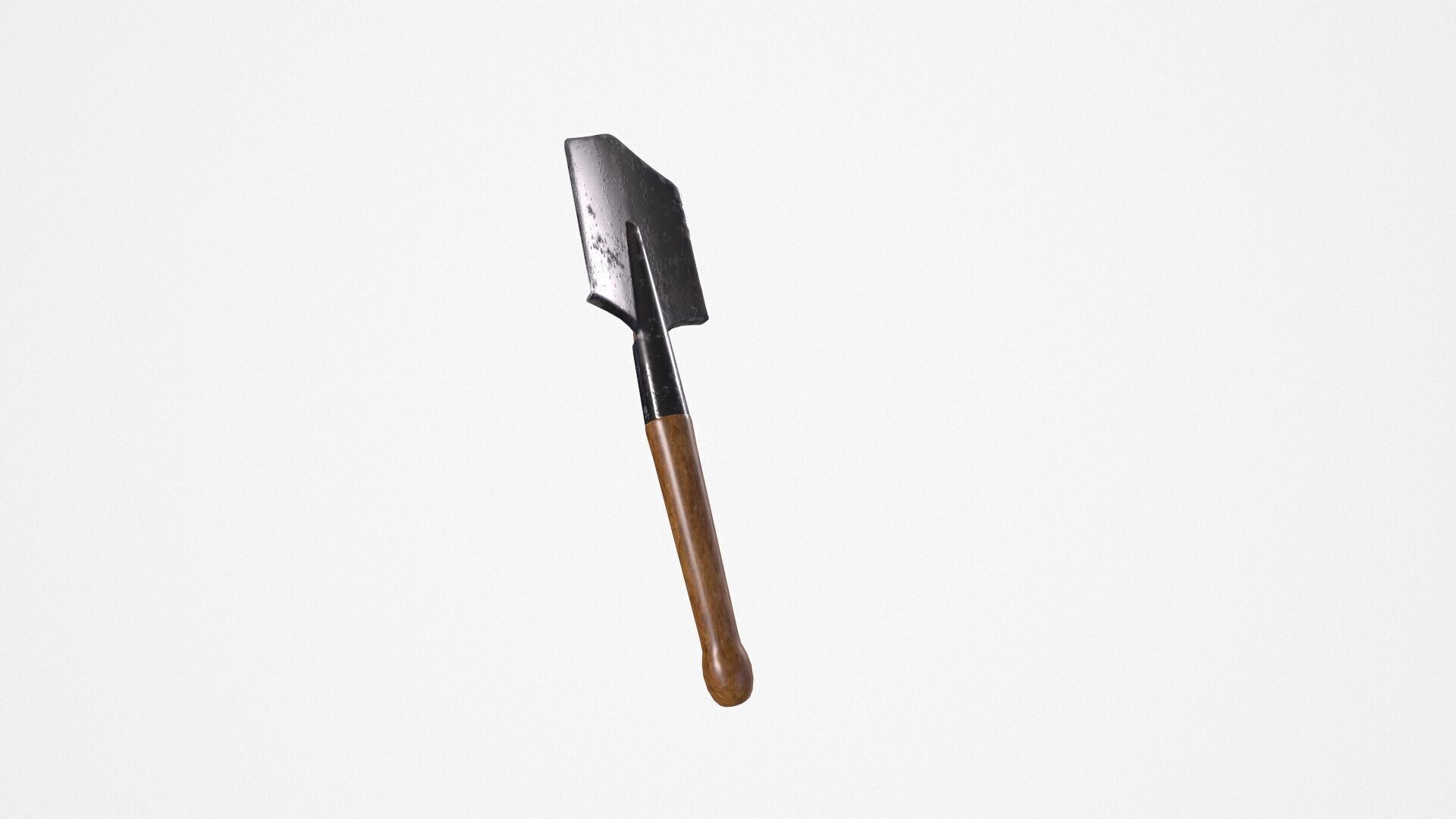 Short shovel Low-poly 3D model_6