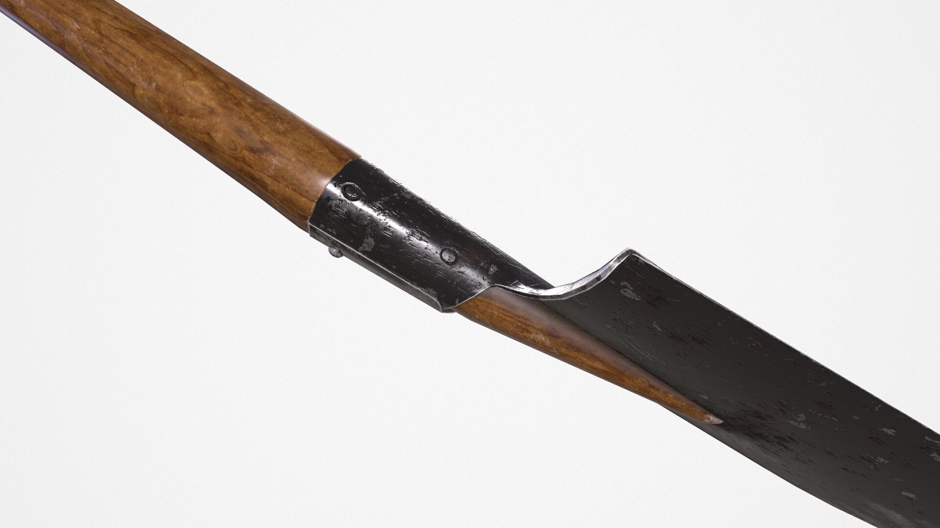 Short shovel Low-poly 3D model_5