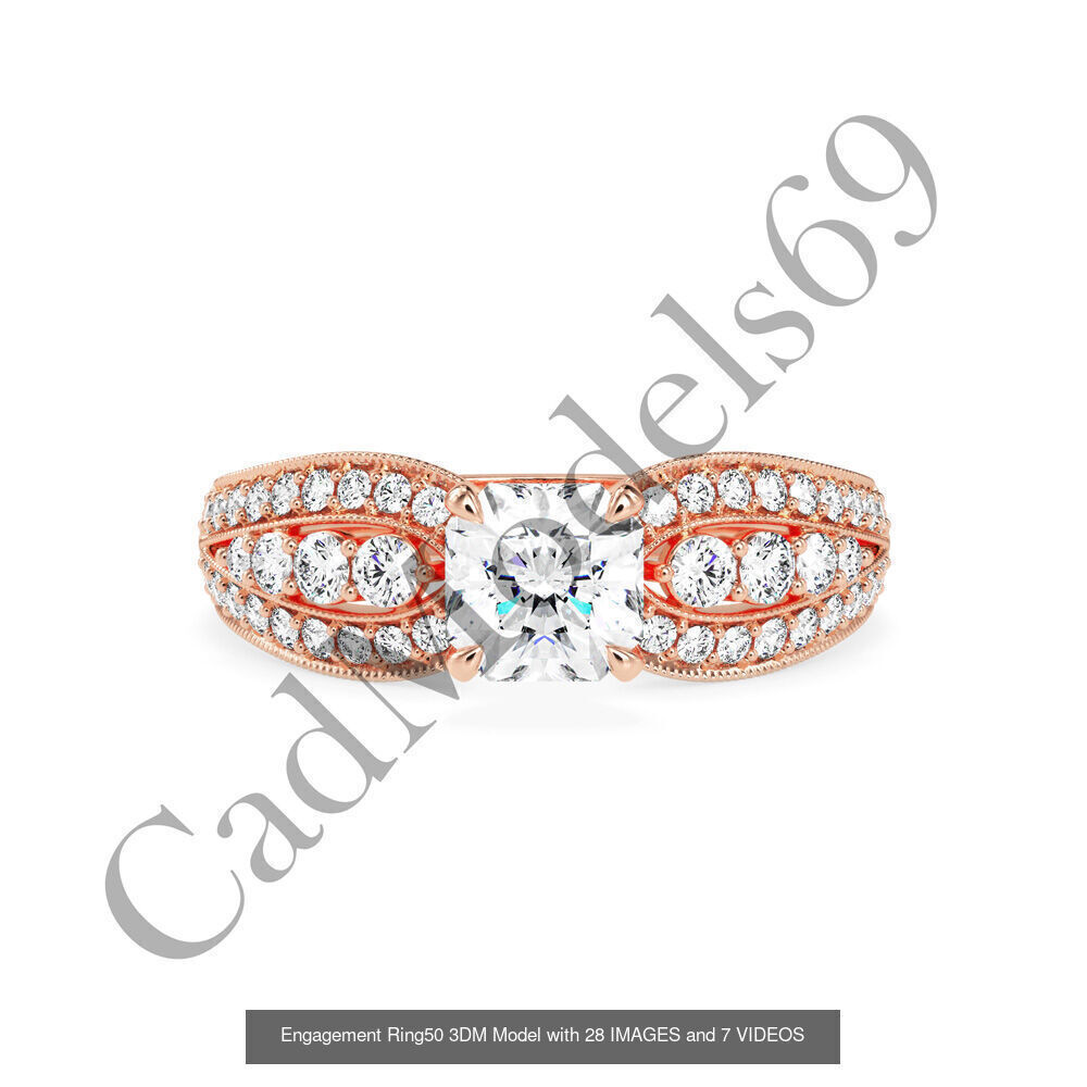 50 rings 3DM with 28 images and 7 videos for each desin 3D Model Collection_81