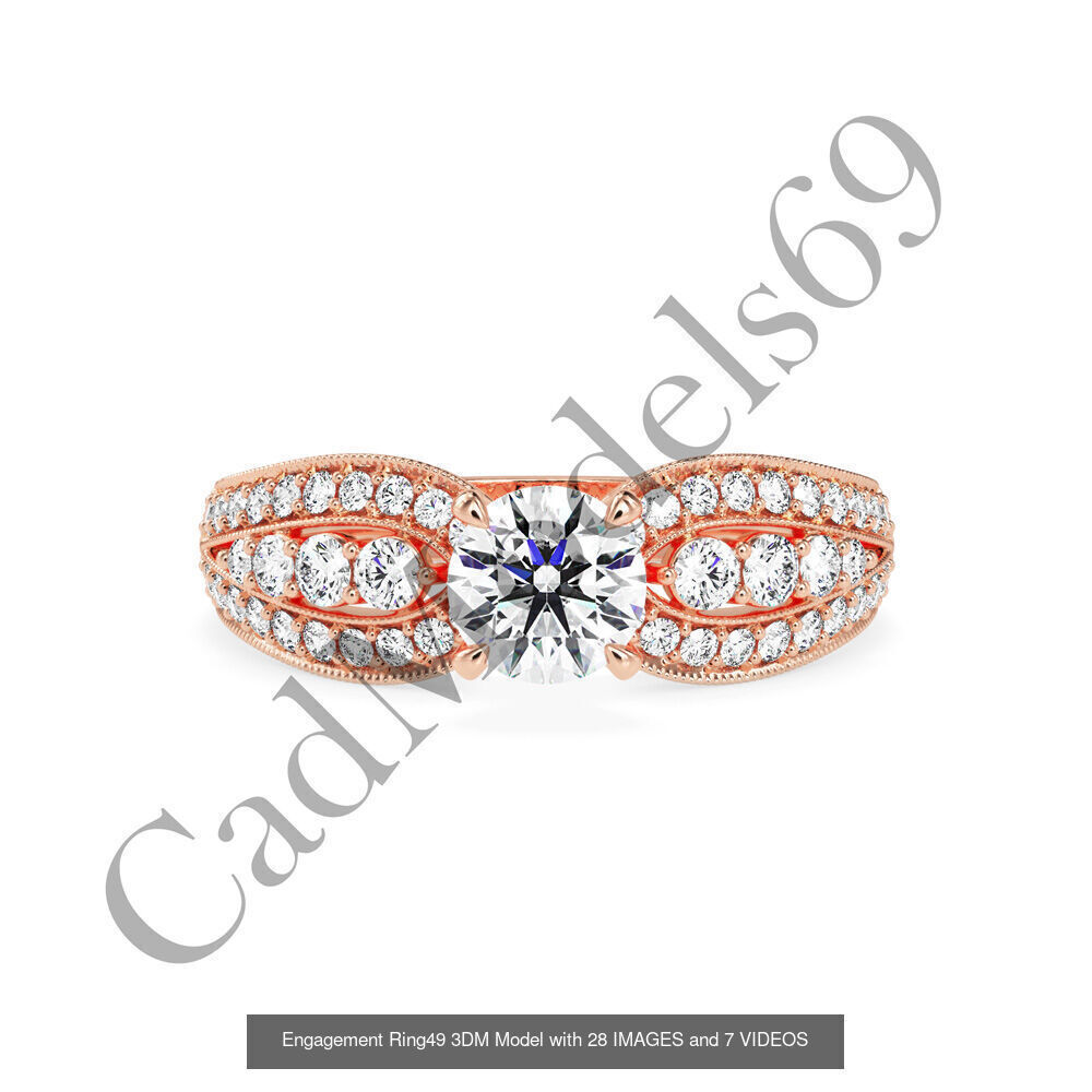 50 rings 3DM with 28 images and 7 videos for each desin 3D Model Collection_80