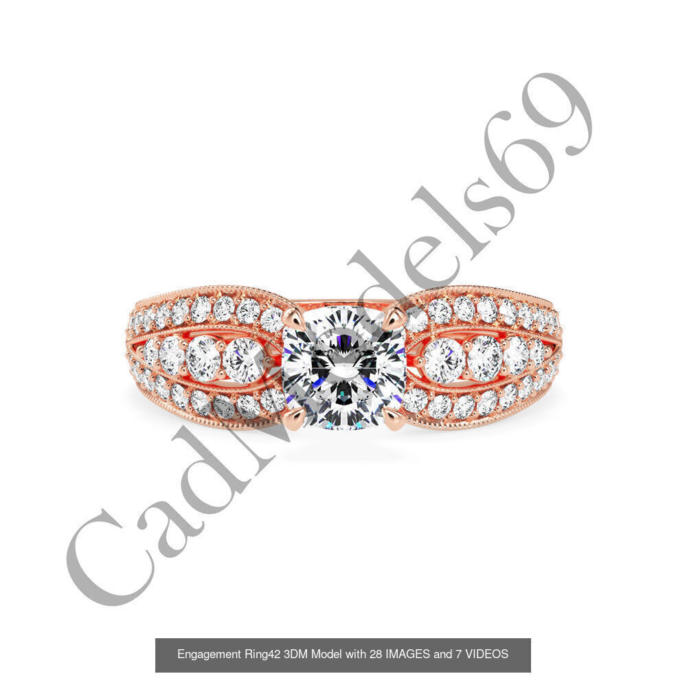 50 rings 3DM with 28 images and 7 videos for each desin 3D Model Collection_73