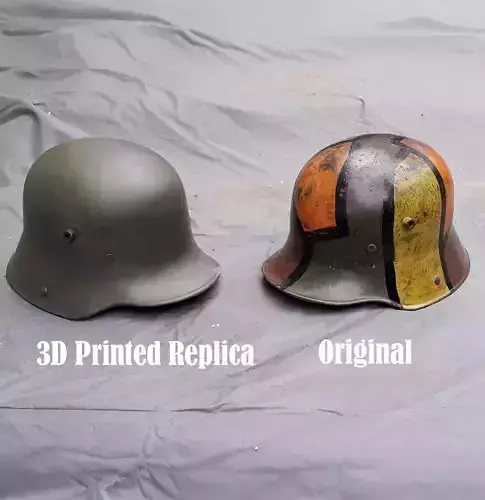 German WW1 Helmet M16 3D Model Museum Acurate Replica