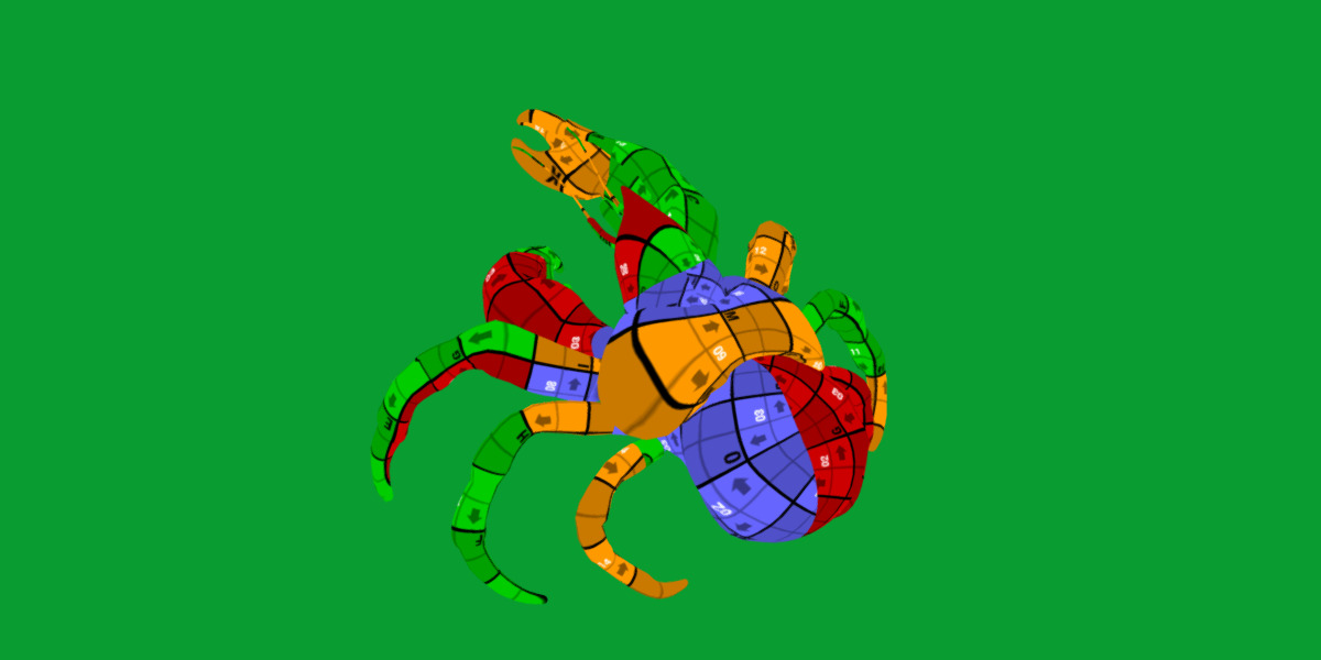 Coconut Crab Low-poly 3D model_16