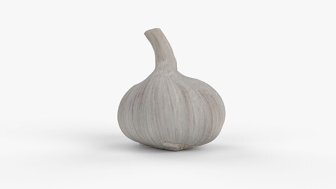 Photorealistic 3D scan of garlic Low-poly 3D model 7