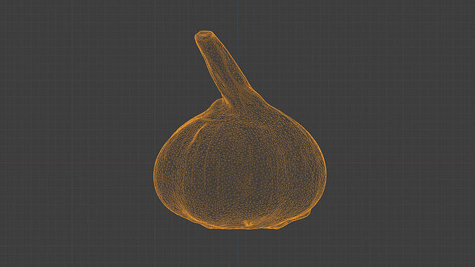 Photorealistic 3D scan of garlic Low-poly 3D model 5