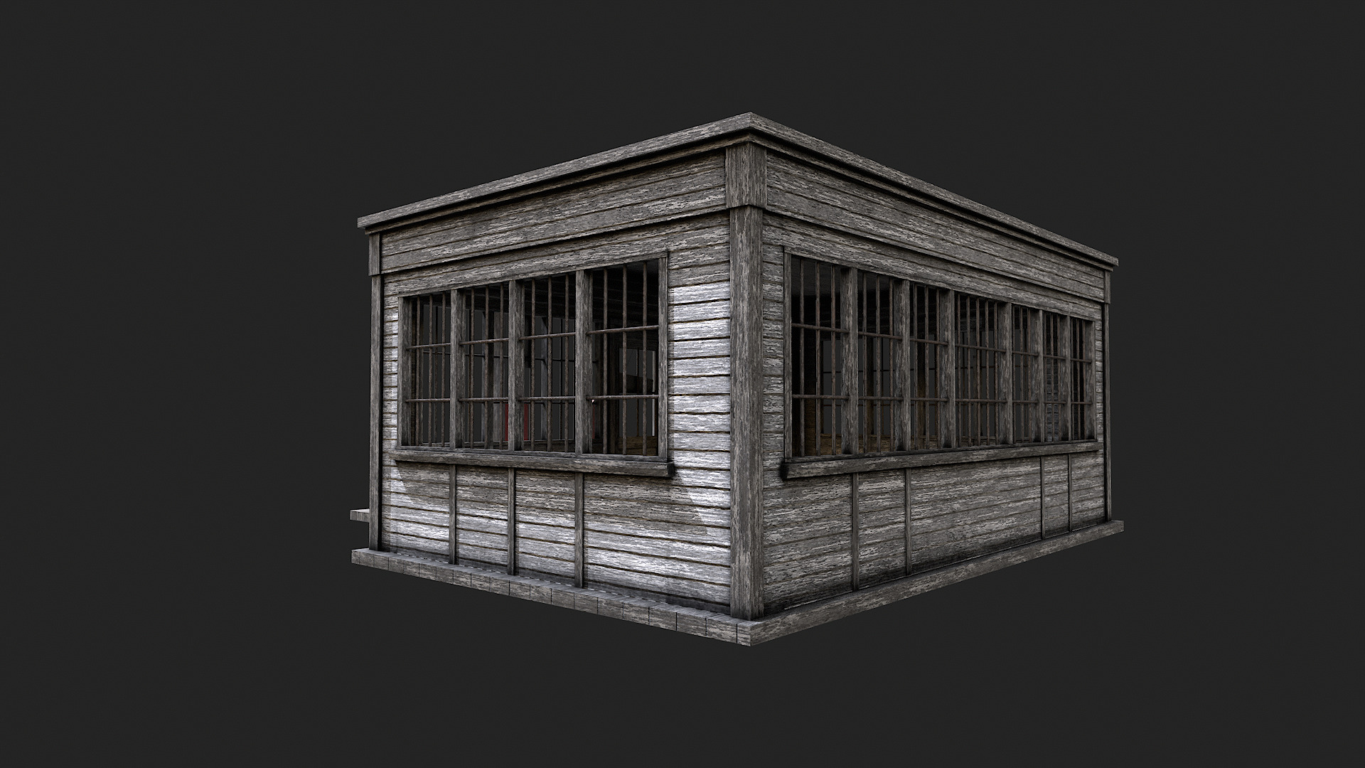 Old Abandoned Gas Station Low Poly PBR  Low-poly 3D model_3