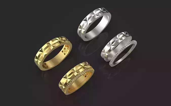 couple wedding band ring -3