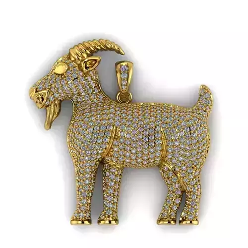 Goat Pendant 3D print model