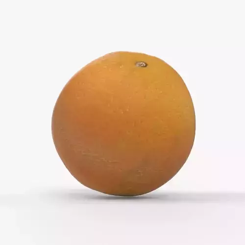 Photorealistic 3D scan of  orange Low-poly 3D model