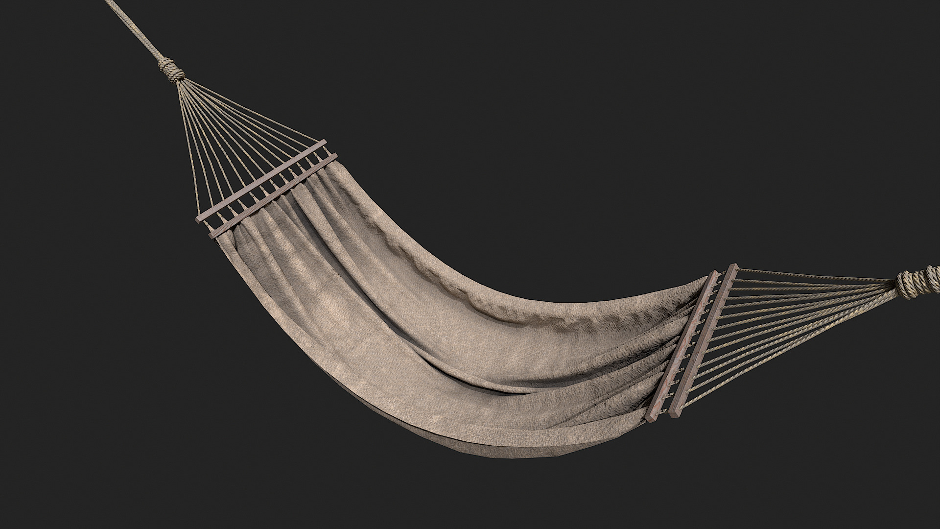 Hammock Low Poly 3 PBR texture versions Low-poly 3D model_2