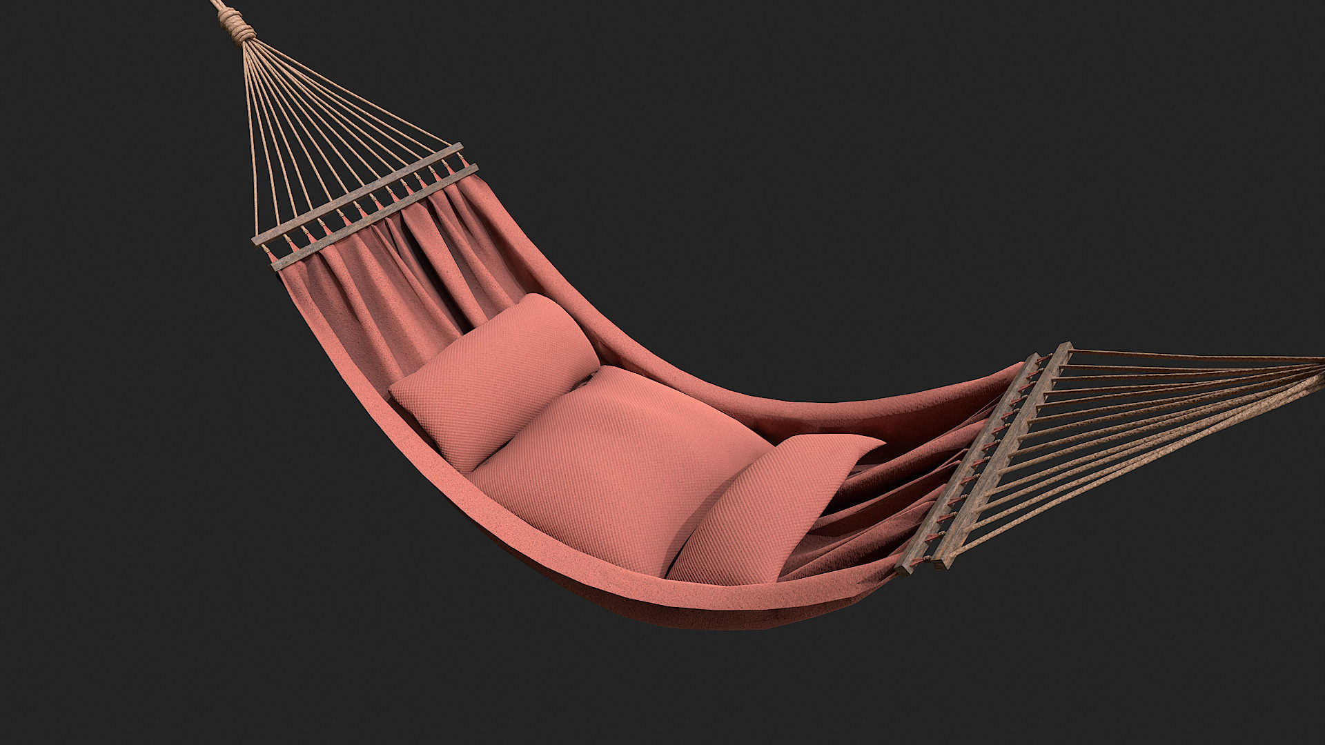 Hammock Low Poly 3 PBR texture versions Low-poly 3D model_5