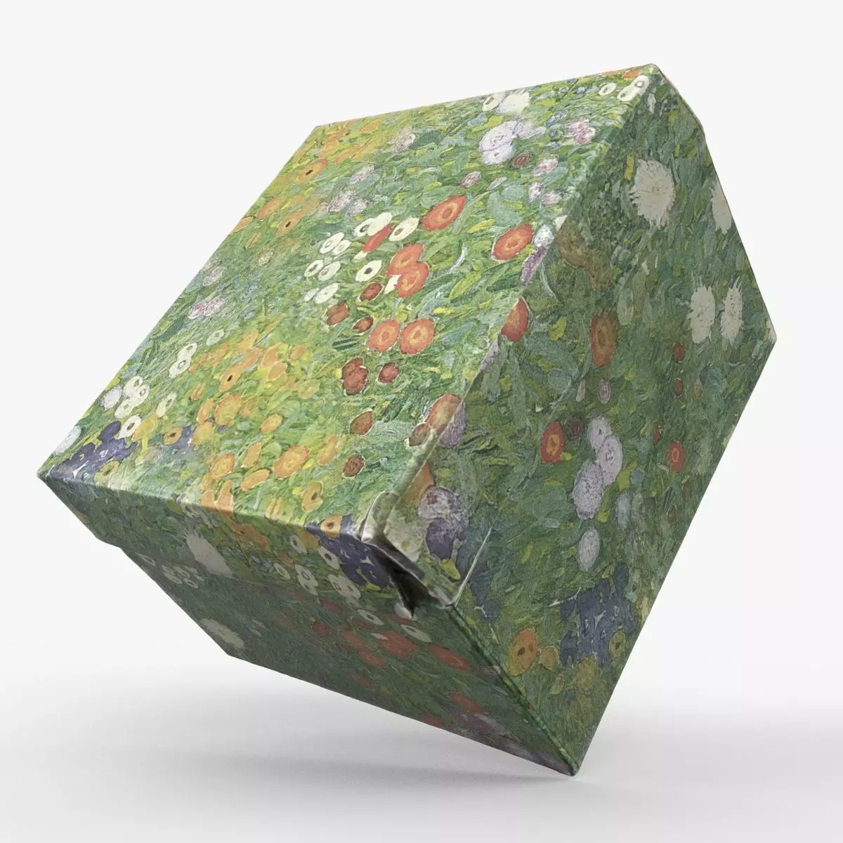 Photorealistic 3D scan of gift paper box Low-poly 3D model
