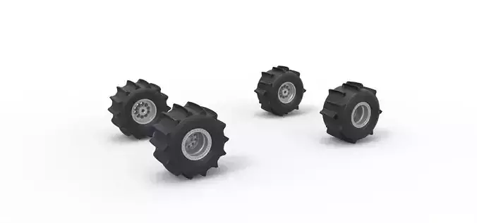 Wheel Set of Formula Off Road Scale 1 to 25