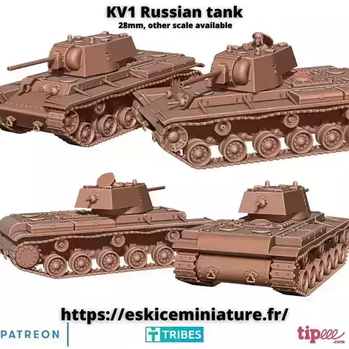 KV1 Russian tank - 28mm