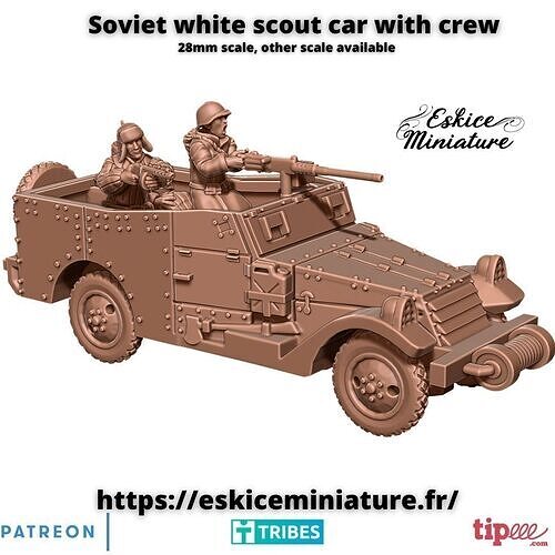 Soviet White Scout Car - 28mm 3D print model