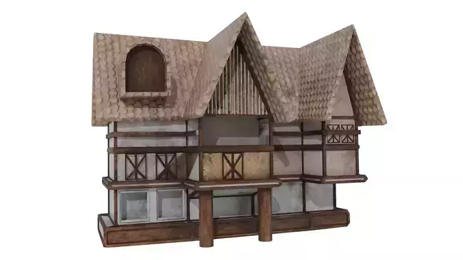 3D Fantasy House Low-poly 3D model