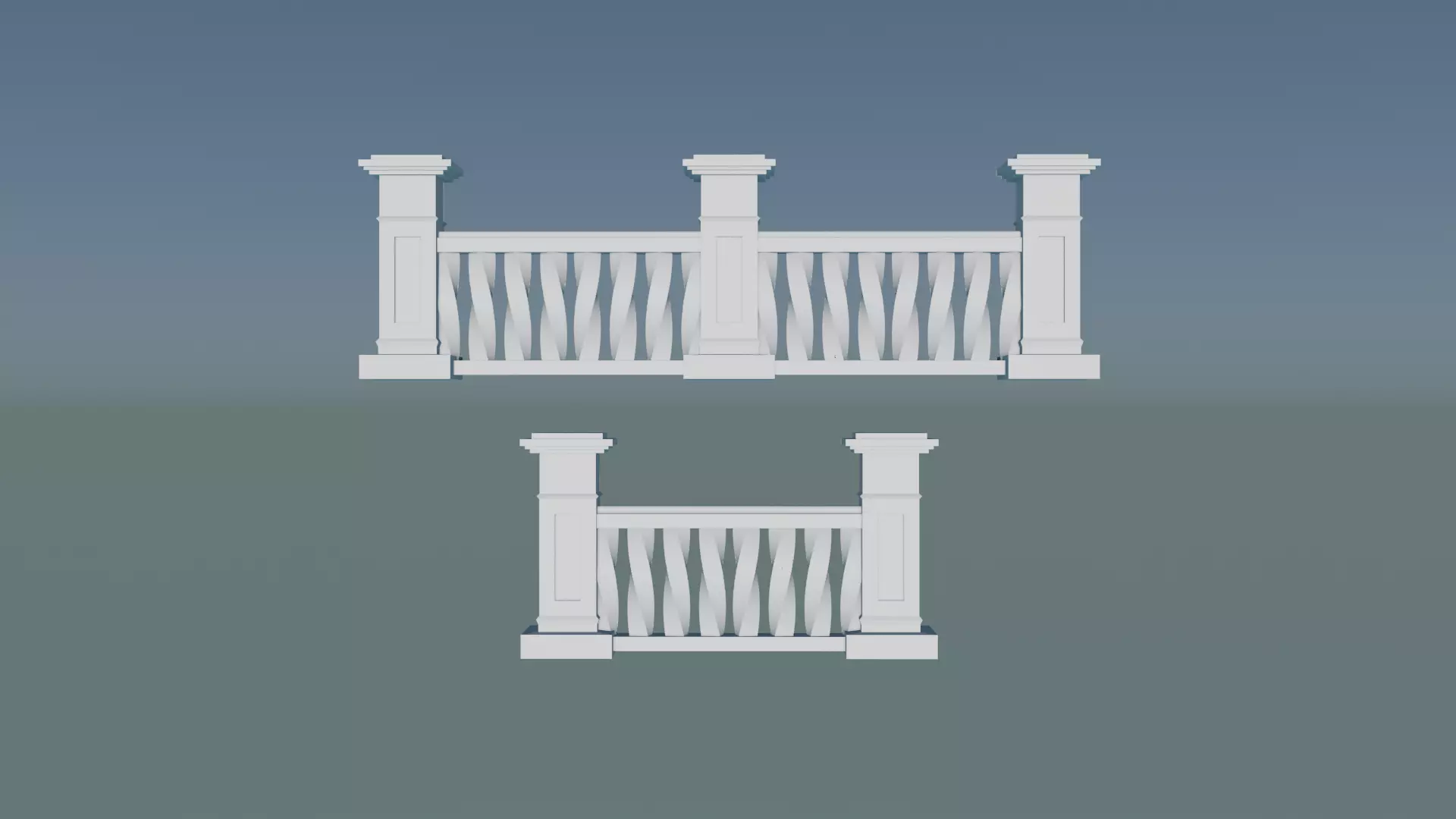 Concrete Balustrade 3D print model