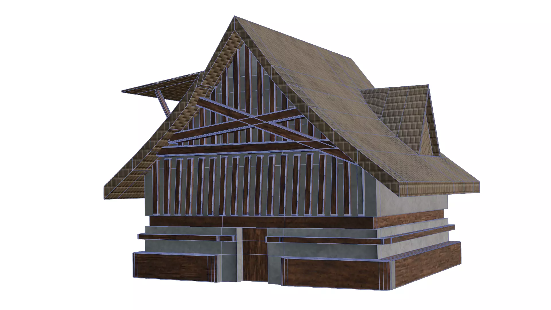 3D Fantasy House Low-poly 3D model_0