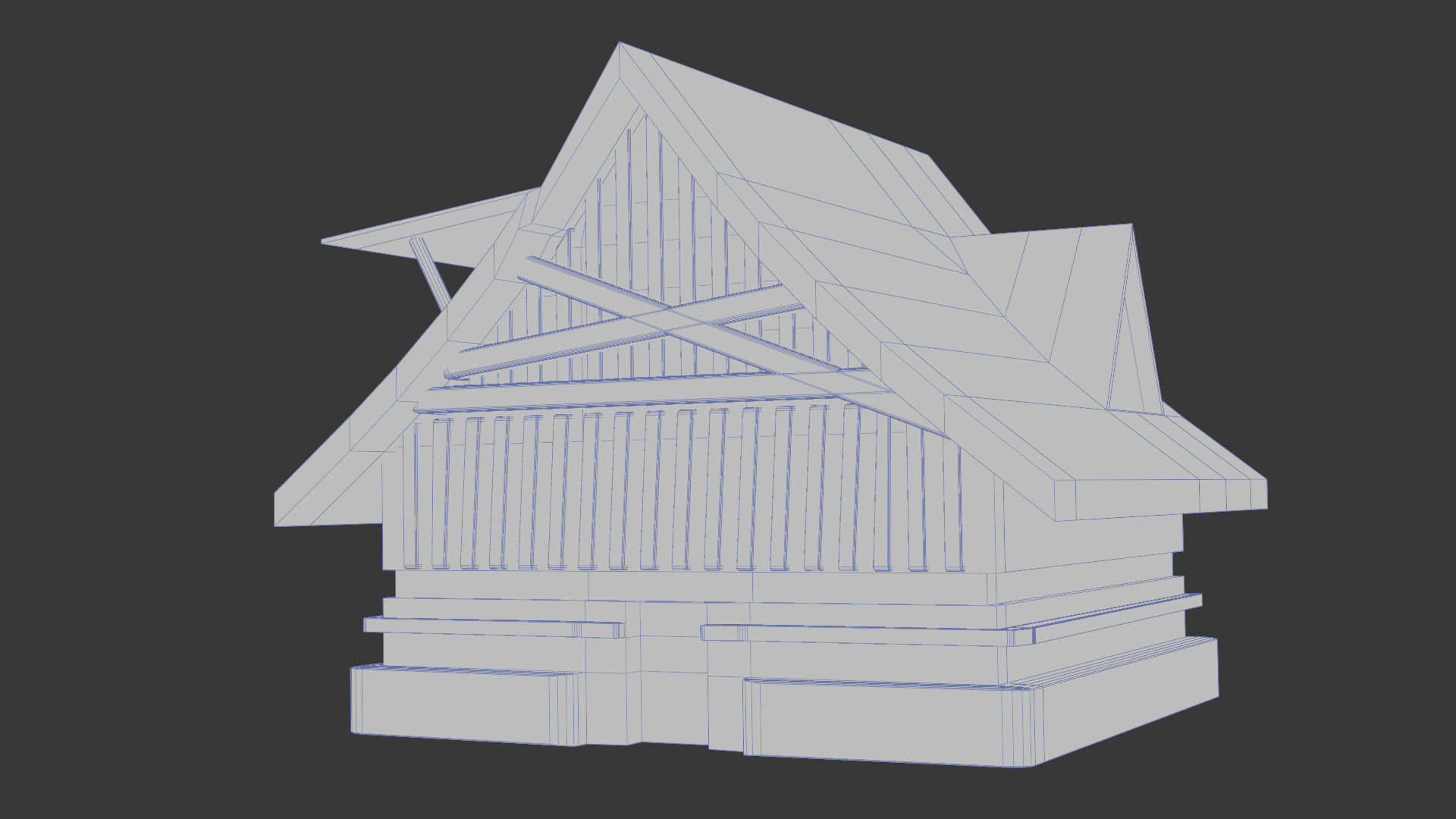 3D Fantasy House Low-poly 3D model_4