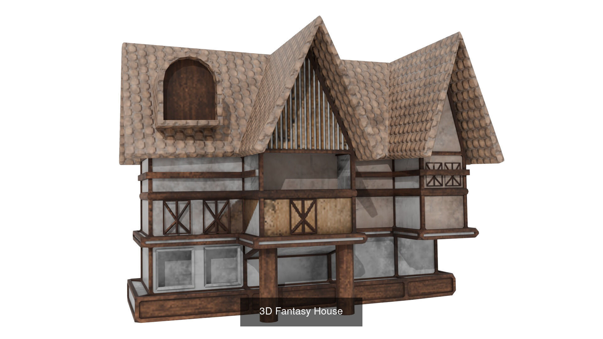 3D Fantasy House 3D Model Collection_3