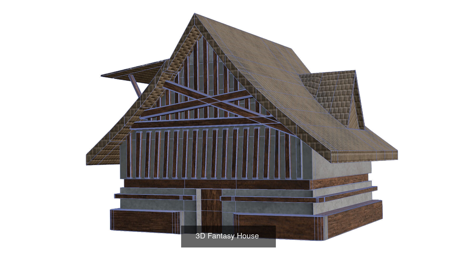 3D Fantasy House 3D Model Collection_4