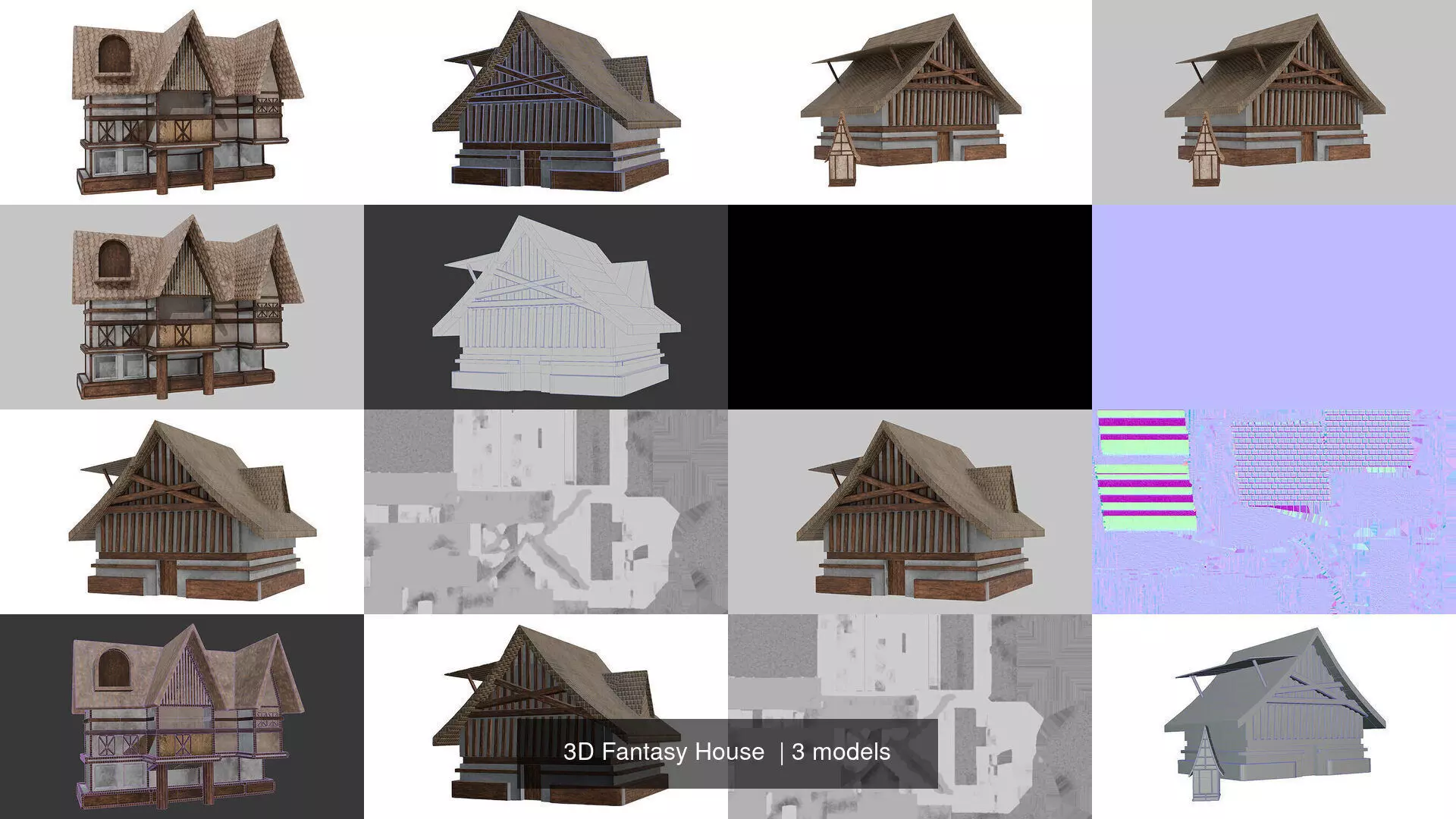 3D Fantasy House 3D Model Collection_1