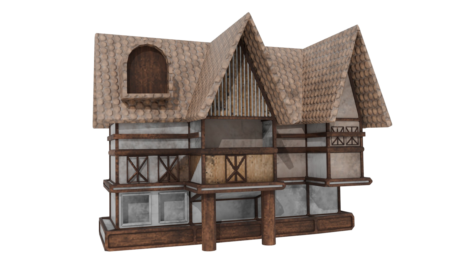 3D Mini High-Quality Fantasy Village made i  blender 3D model_28