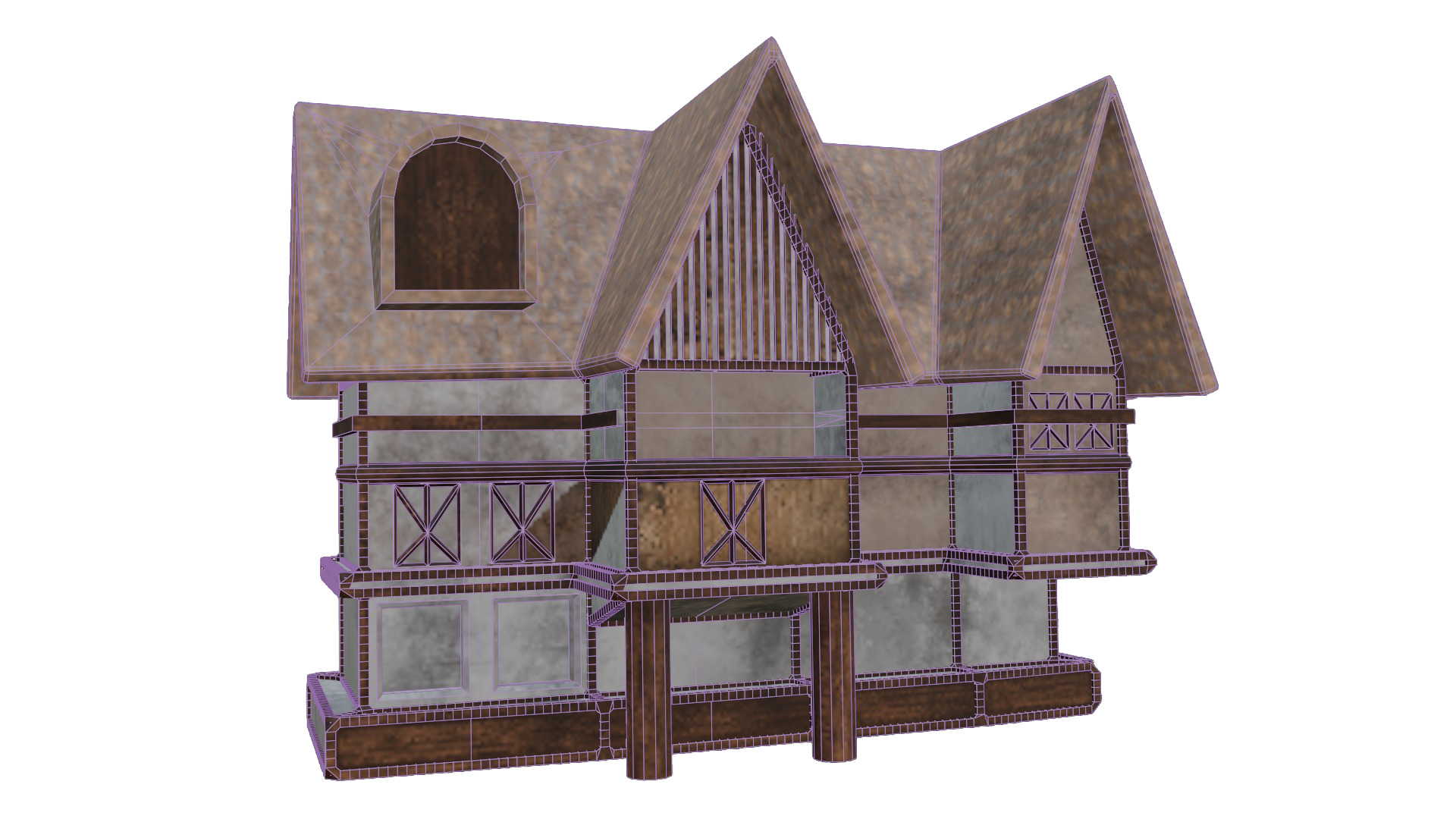 3D Mini High-Quality Fantasy Village made i  blender 3D model_39