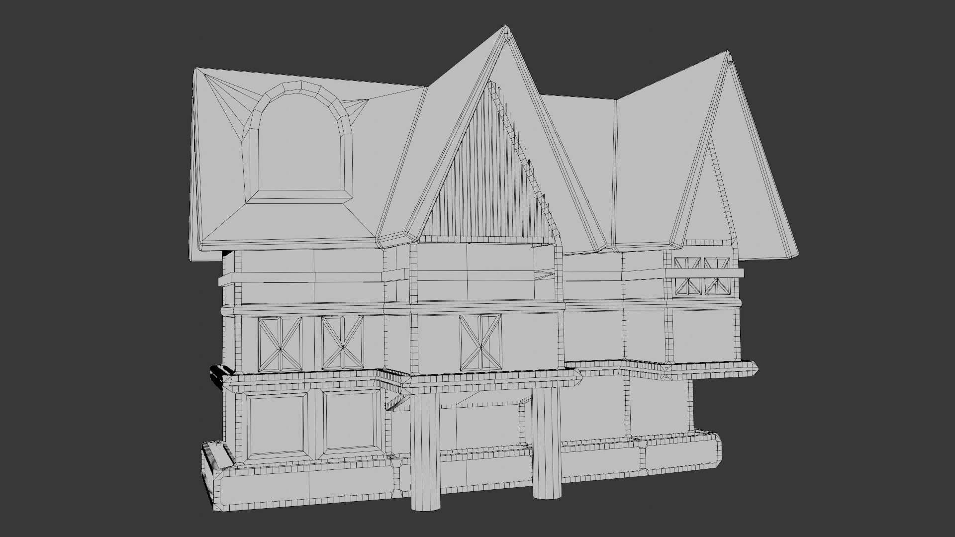 3D Mini High-Quality Fantasy Village made i  blender 3D model_15