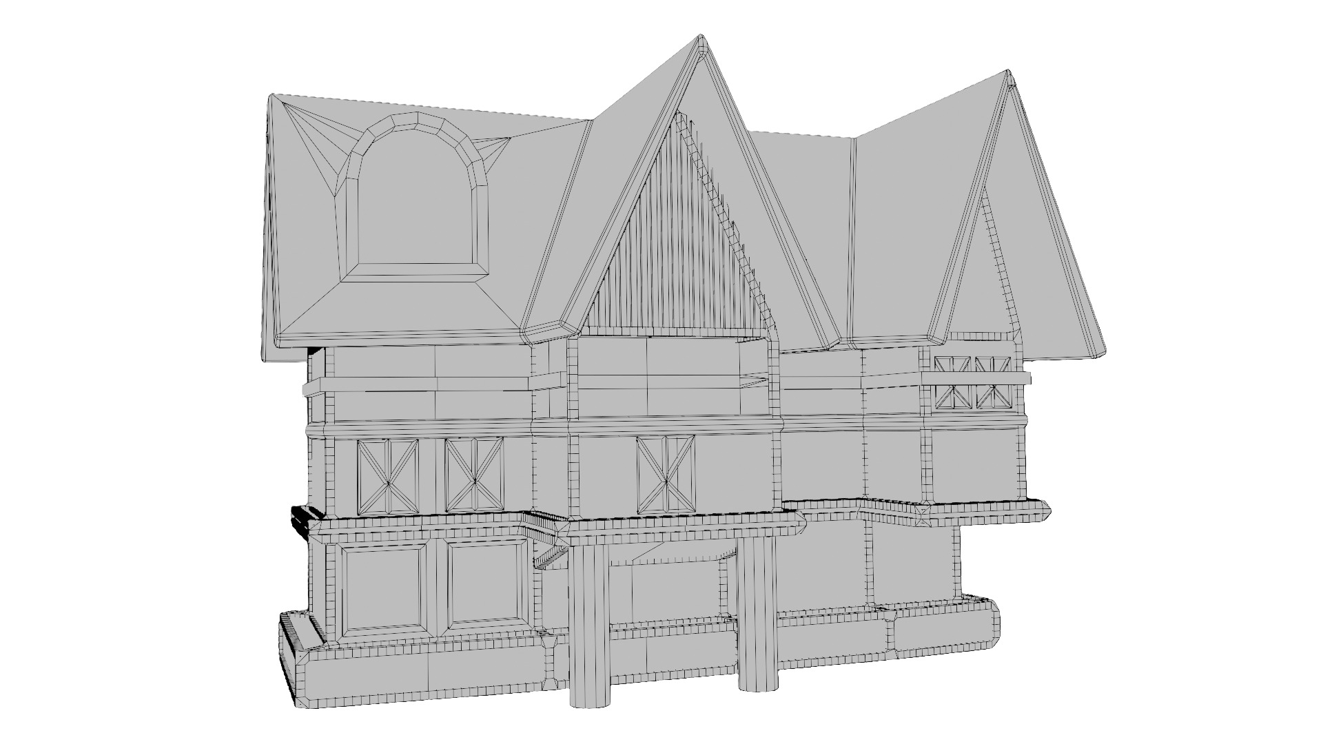 3D Mini High-Quality Fantasy Village made i  blender 3D model_38