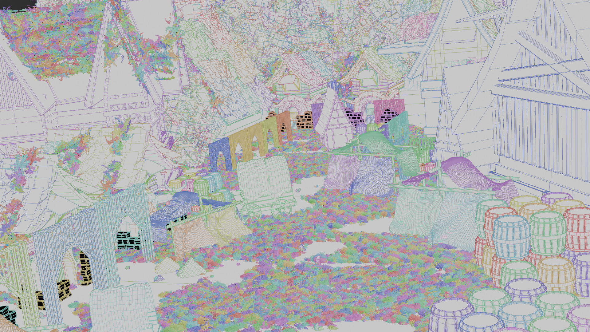 3D Mini High-Quality Fantasy Village made i  blender 3D model_6