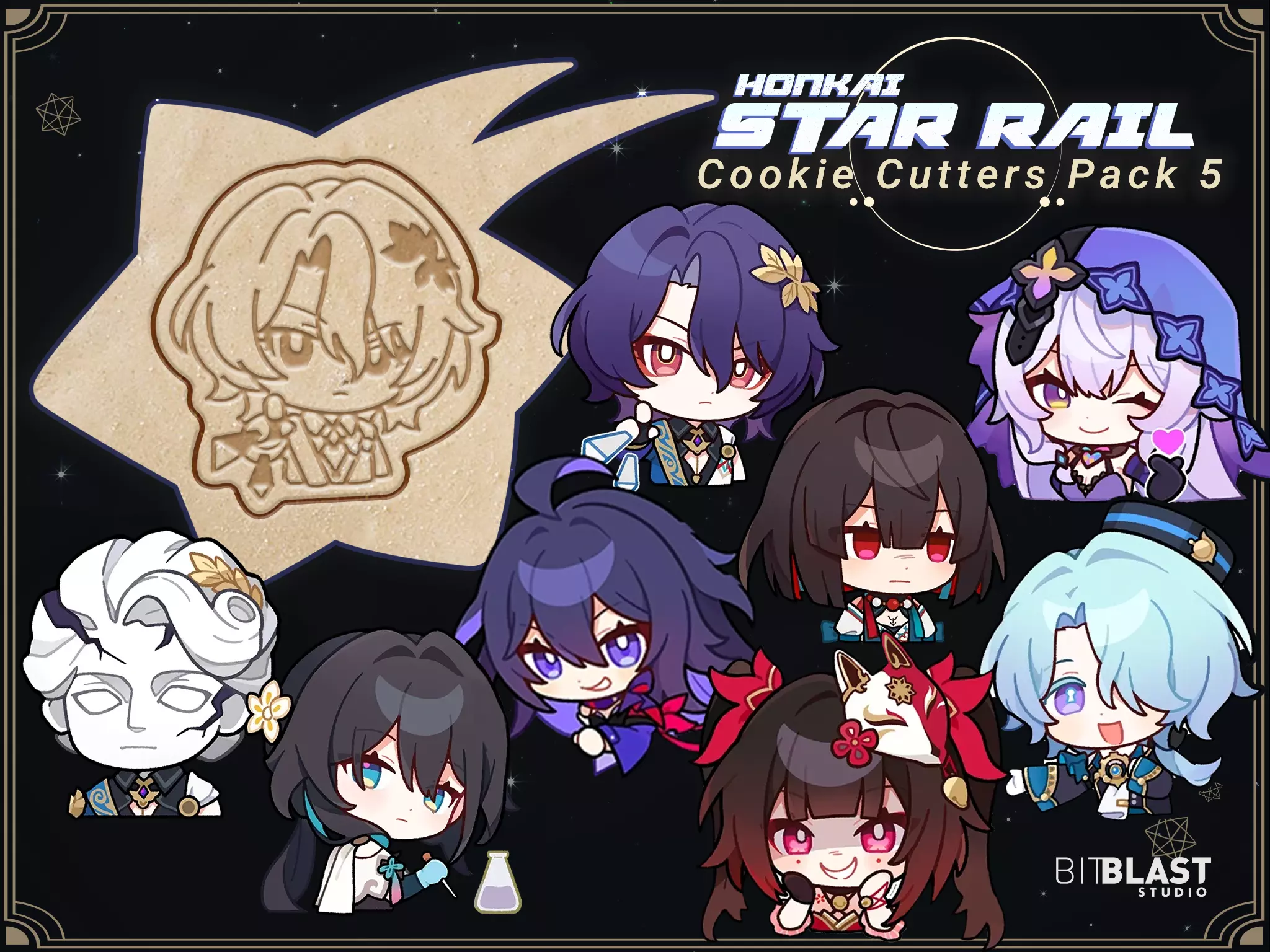 Honkai Star Rail Cookie Cutters Pack 5 3D print model