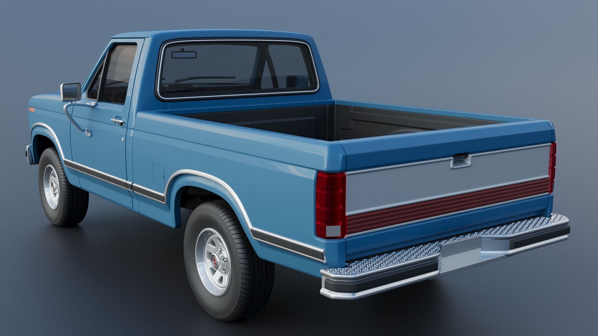 Pickup Truck F-150 Flareside 1983 3D print model_18
