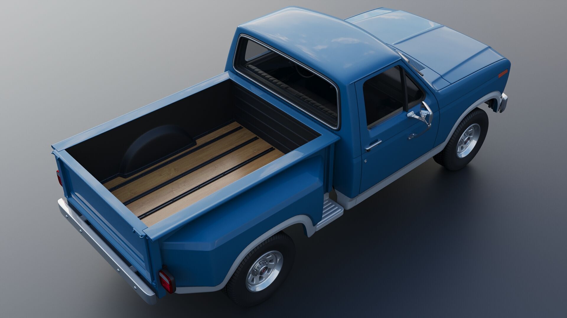 Pickup Truck F-150 Flareside 1983 3D print model_7