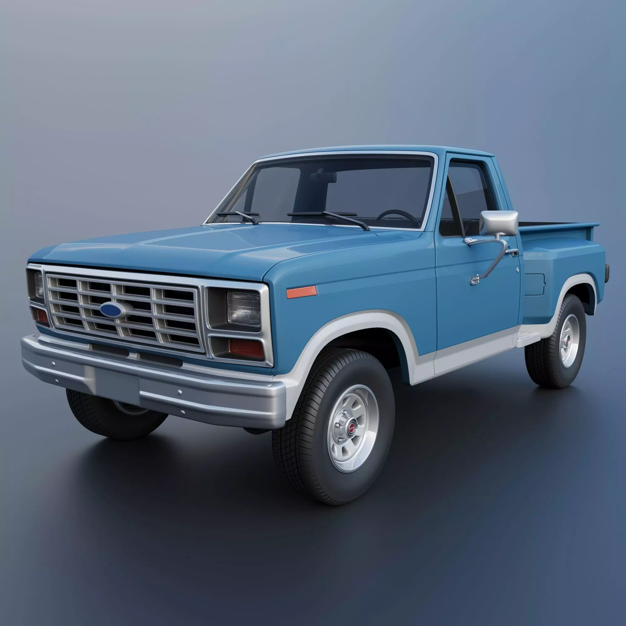 Pickup Truck F-150 Flareside 1983 3D print model_0