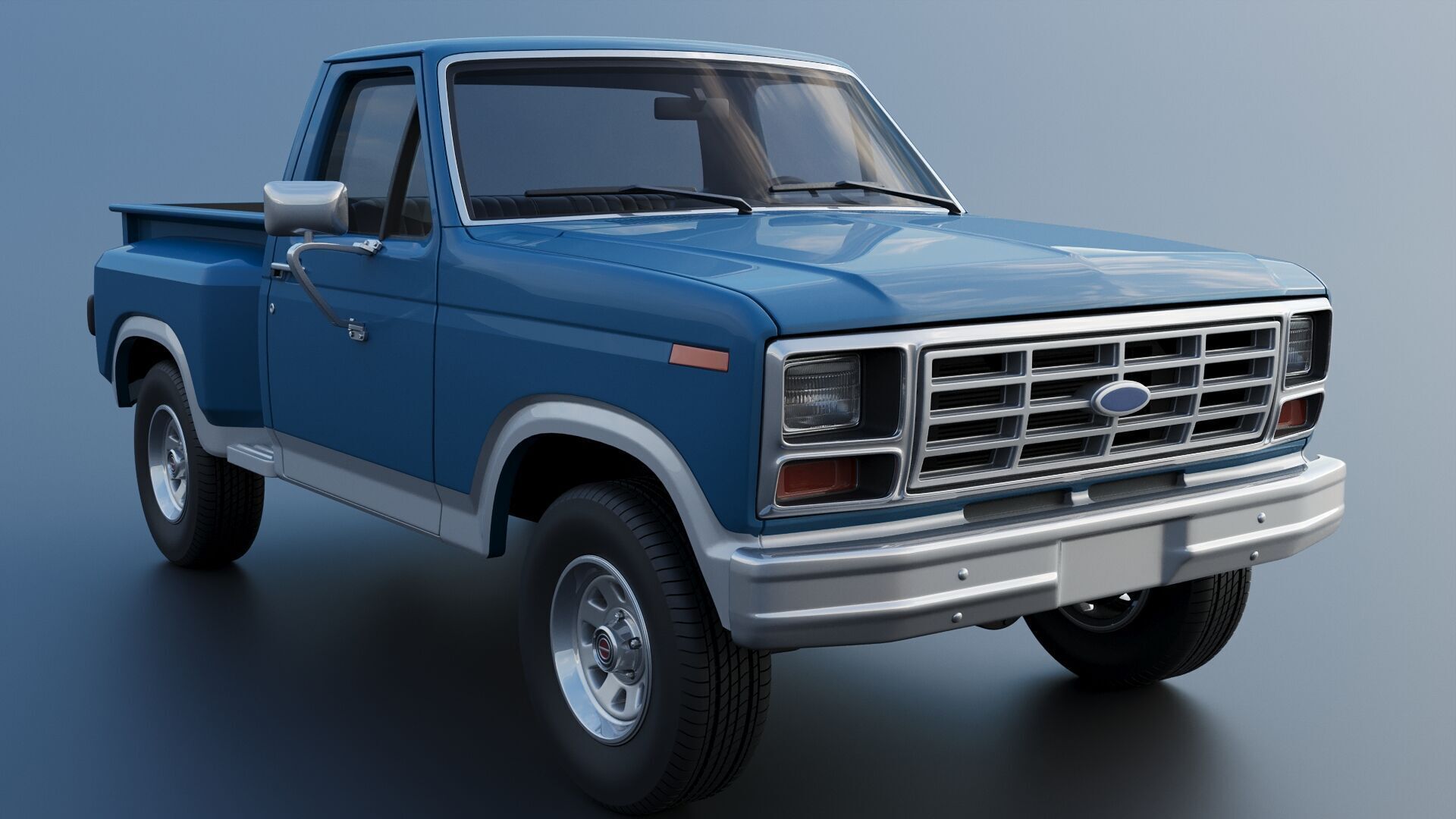 Pickup Truck F-150 Flareside 1983 3D print model_10