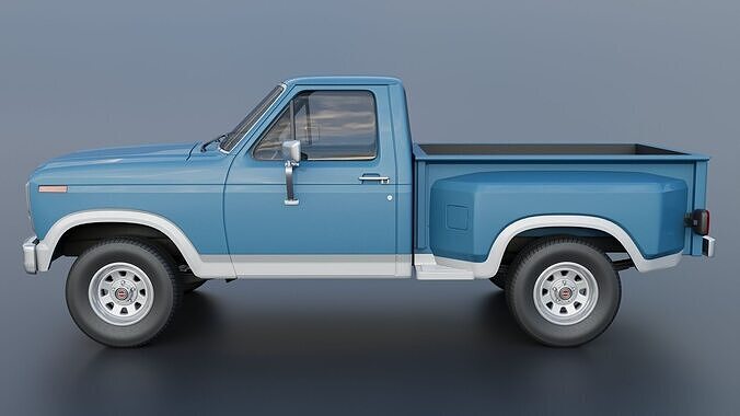 Pickup Truck F-150 Flareside 1983  3D print model 4