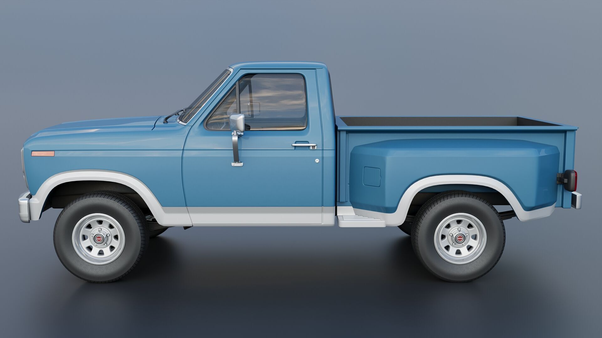 Pickup Truck F-150 Flareside 1983 3D print model_3