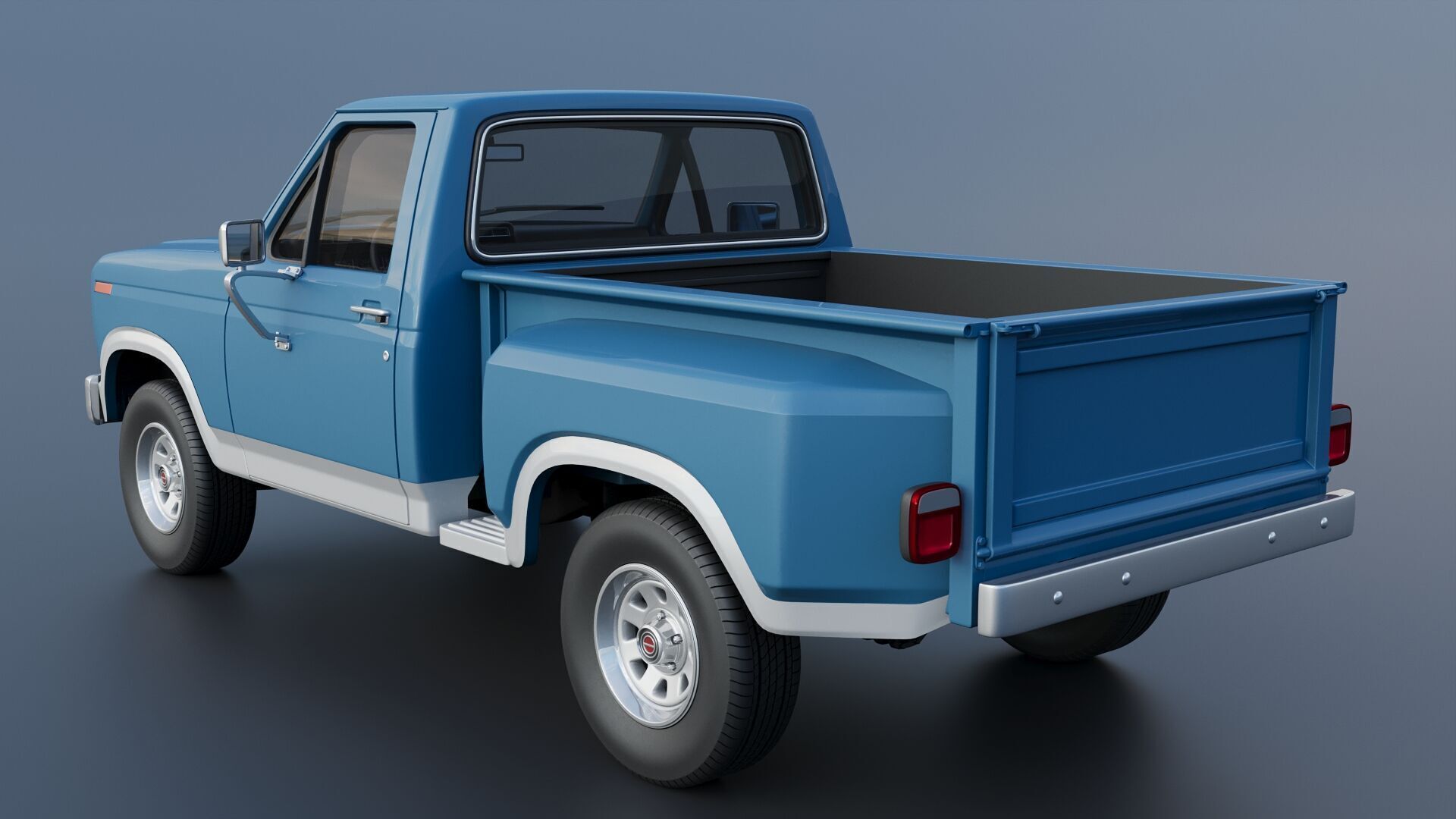 Pickup Truck F-150 Flareside 1983 3D print model_4