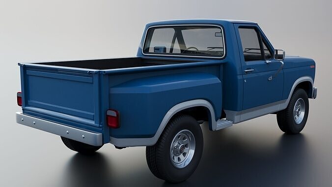 Pickup Truck F-150 Flareside 1983  3D print model 7
