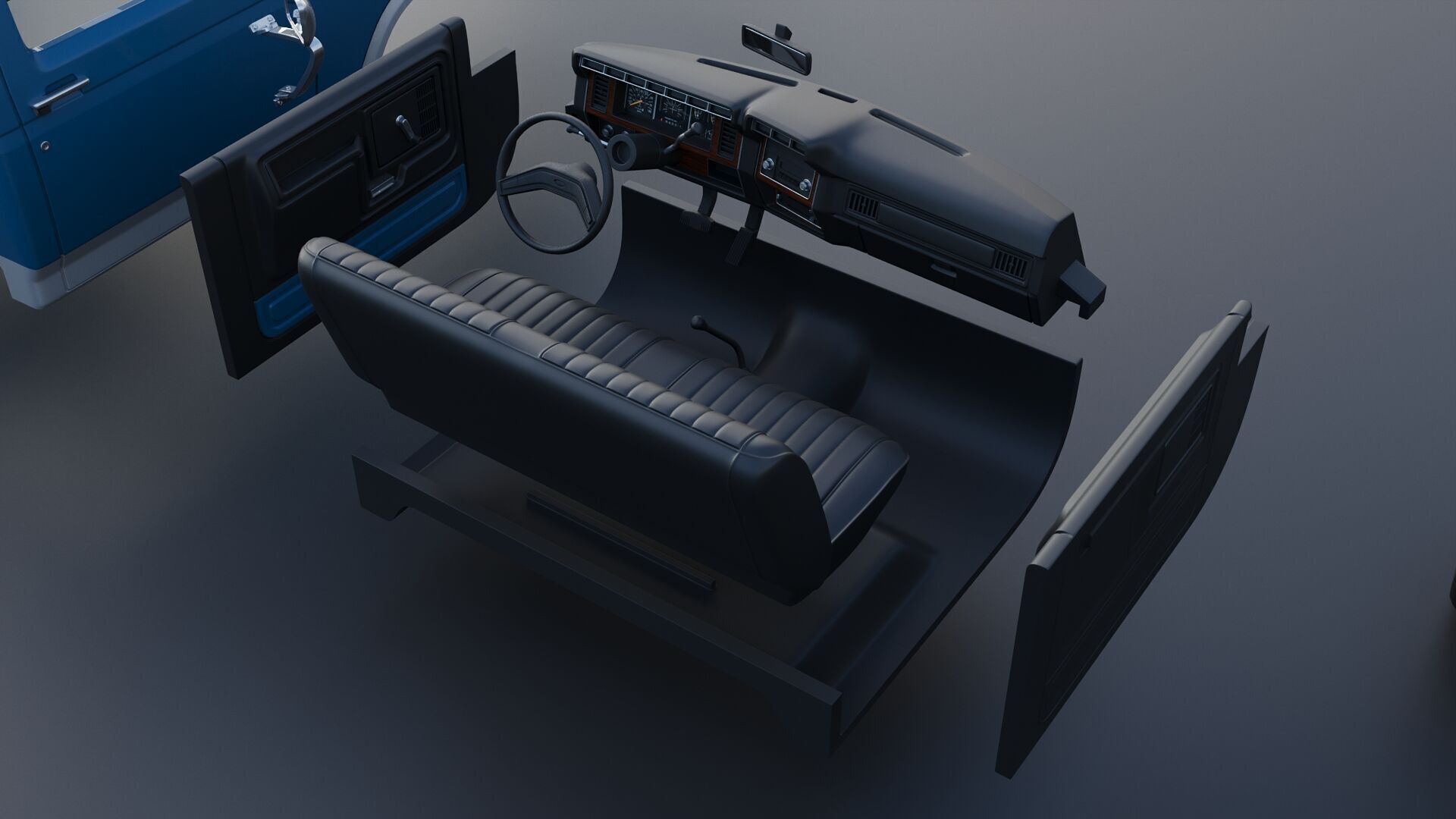 Pickup Truck F-150 Flareside 1983 3D print model_30