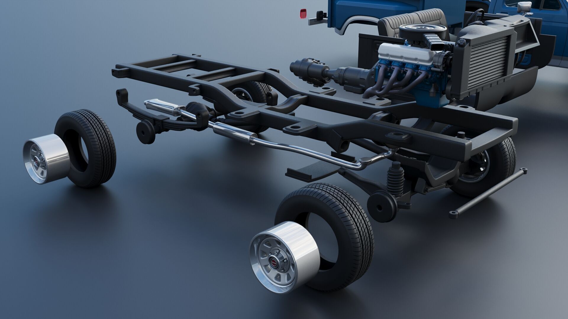 Pickup Truck F-150 Flareside 1983 3D print model_32