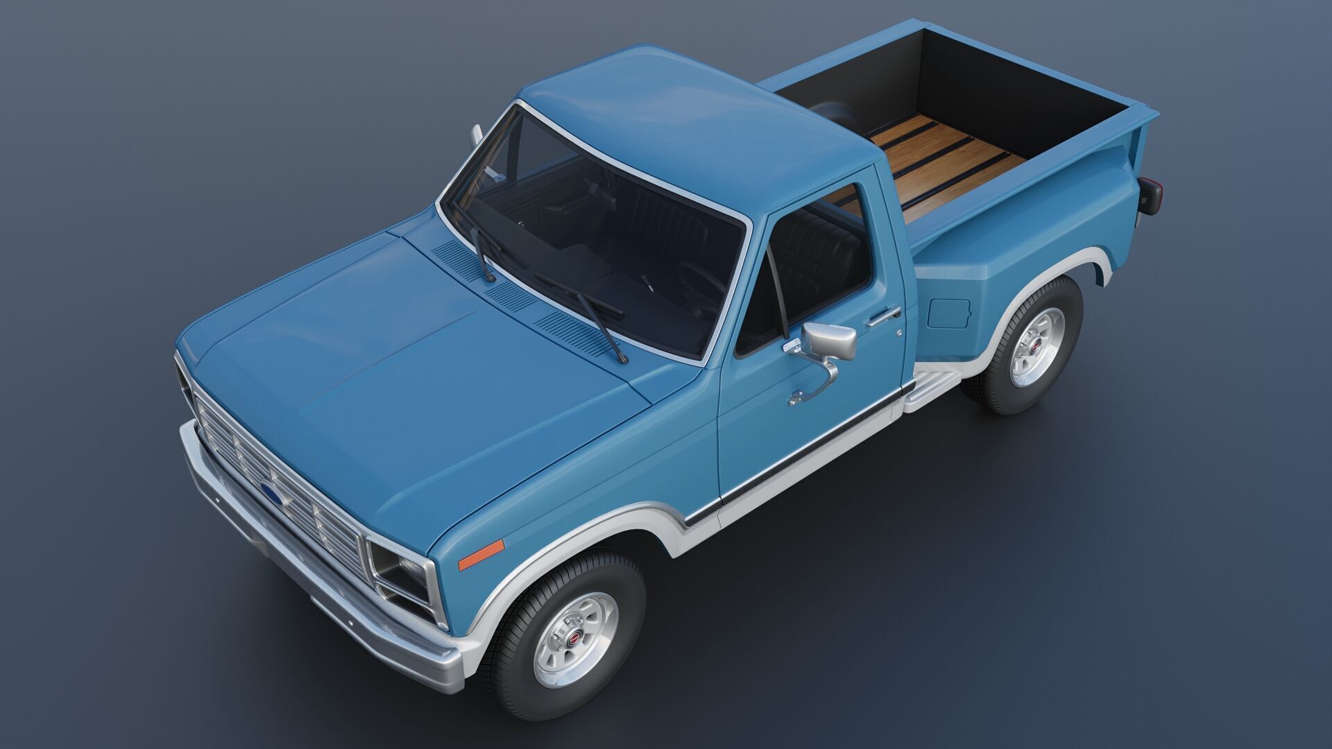 Pickup Truck F-150 Flareside 1983 3D print model_12