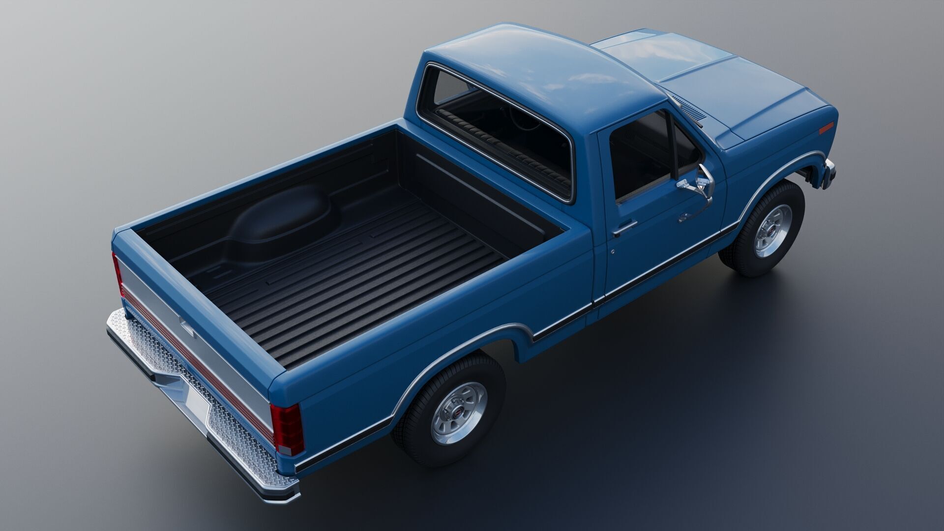 Pickup Truck F-150 Flareside 1983 3D print model_19