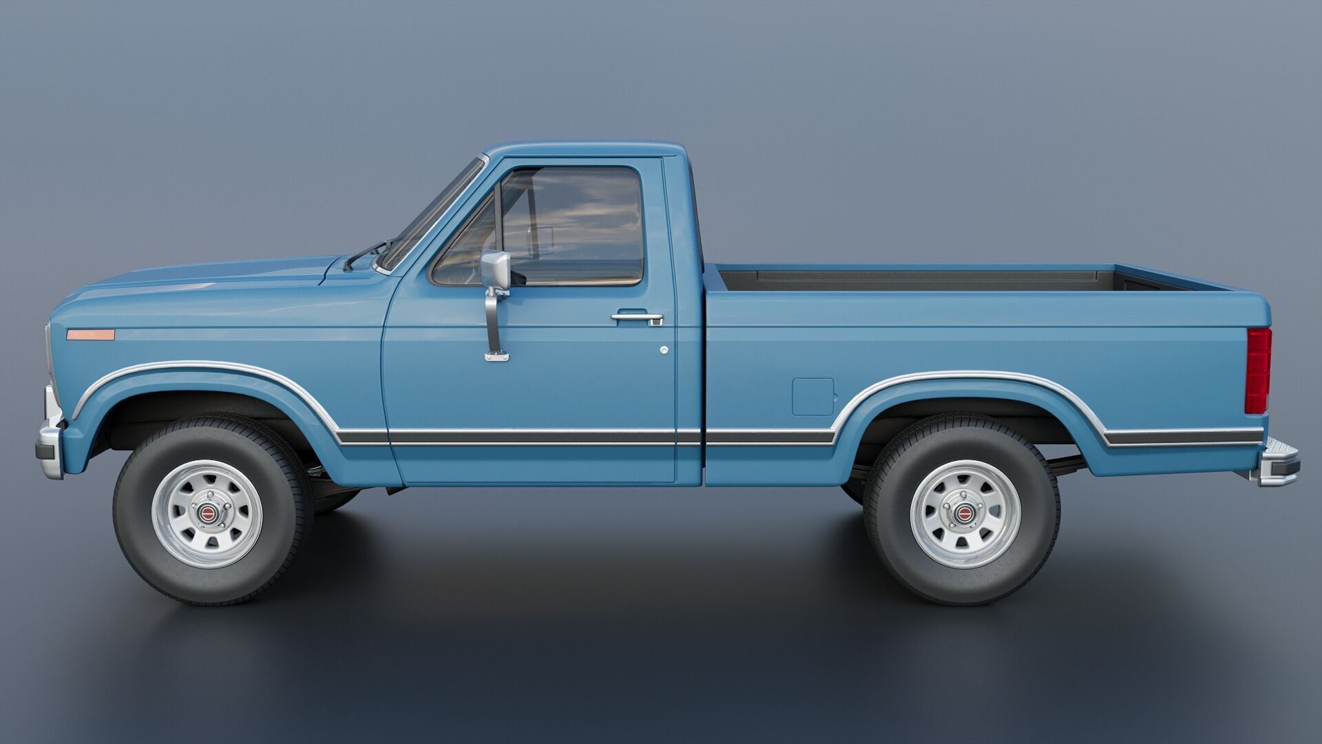 Pickup Truck F-150 Flareside 1983 3D print model_17