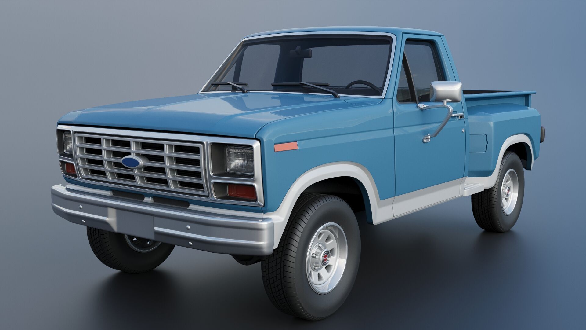 Pickup Truck F-150 Flareside 1983 3D print model_2