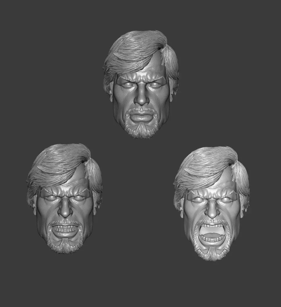 DC OLIVER QUEEN GREEN ARROW EXPRESSIONS 3-PACK HEADSCULPT 3D print model_0