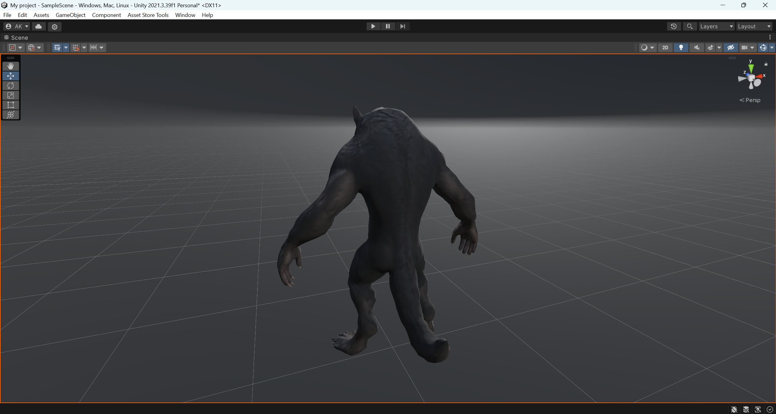 Werewolf Low-poly 3D model_8